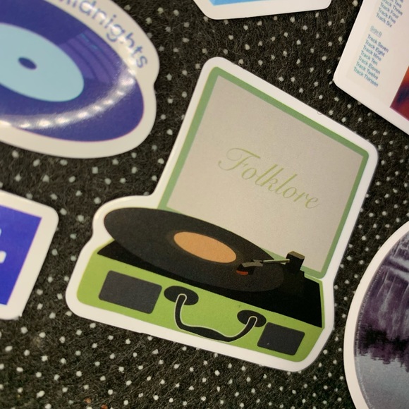 New - 8 Pack Taylor Swift Waterproof Vinyl Tumbler Stickers Midnights Folklore - Picture 14 of 16